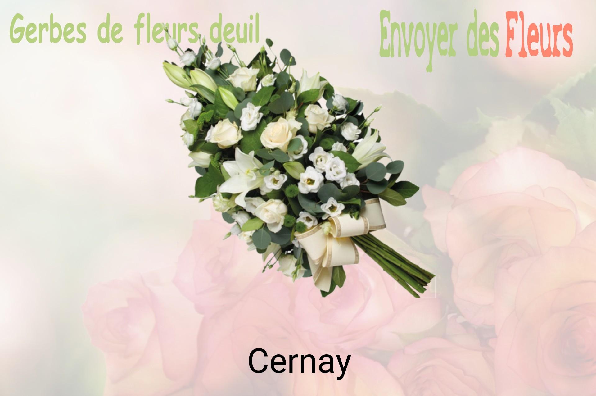 Gerbe de fleurs de deuil livrée à Cernay